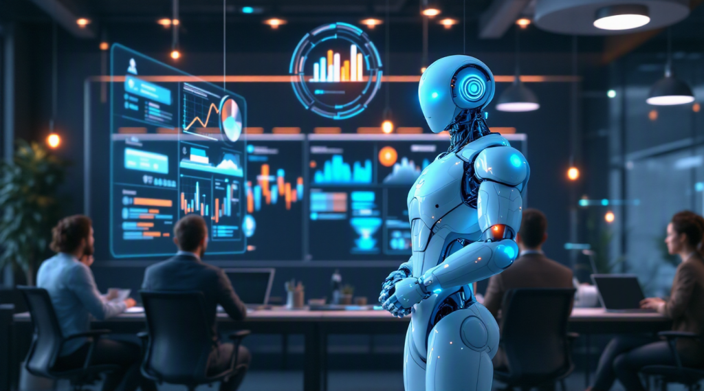 AI workflow automation services UAE concept illustration in Eva AI brand style