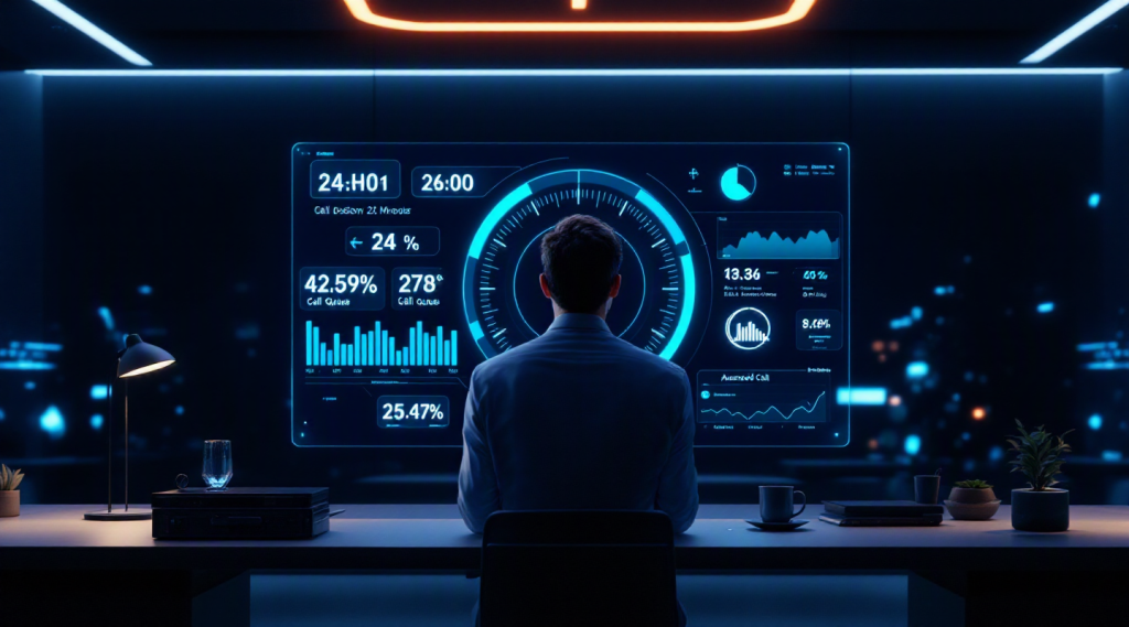 AI answering service for UAE businesses concept illustration in Eva AI brand style