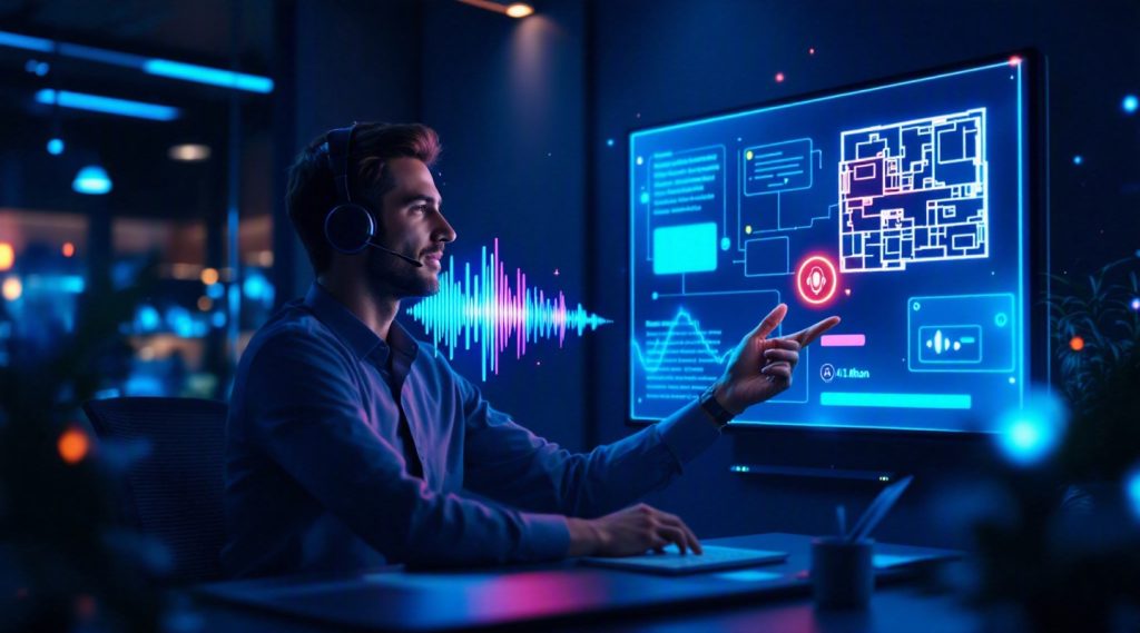Agentic AI Dubai concept illustration in Eva AI brand style