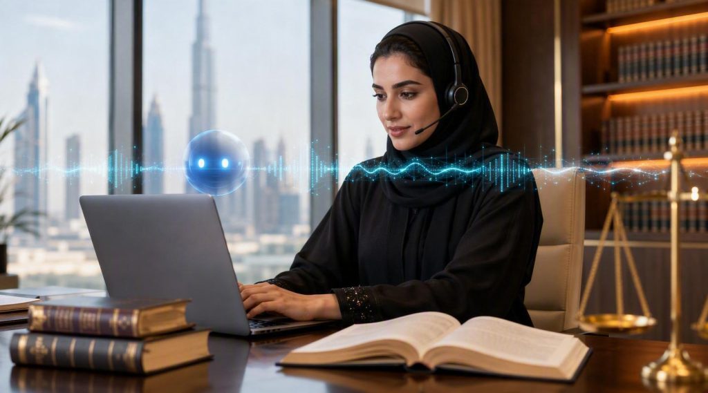 Agentic AI Company Dubai concept illustration in Eva AI brand style
