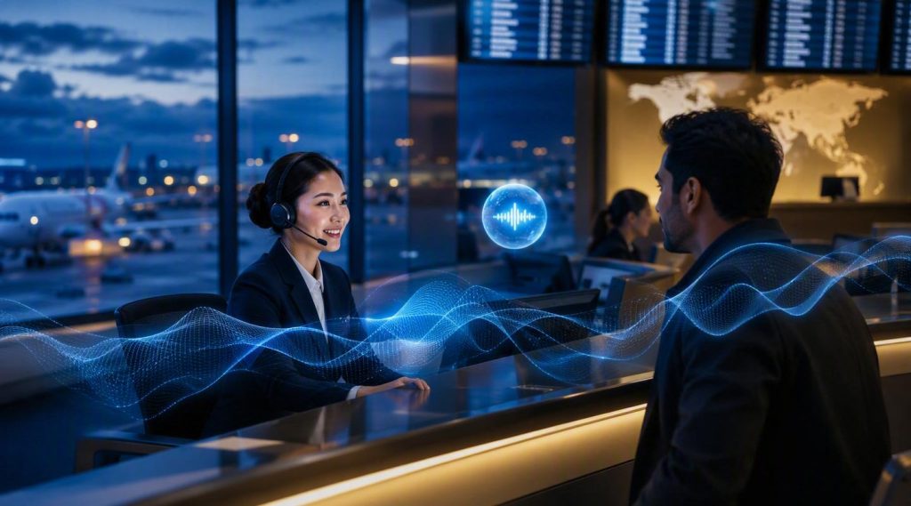 Agentic AI Dubai concept illustration in Eva AI brand style