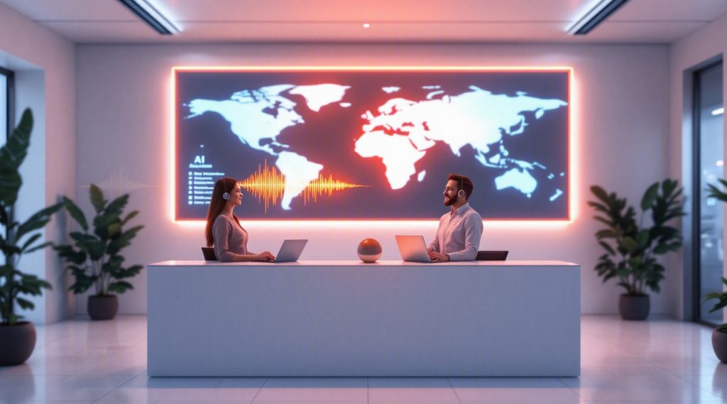 Agentic AI concept illustration in Eva AI brand style for UAE aviation passenger services