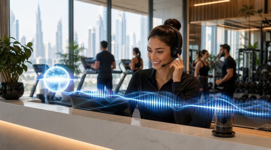 Agentic AI Dubai concept illustration in Eva AI brand style