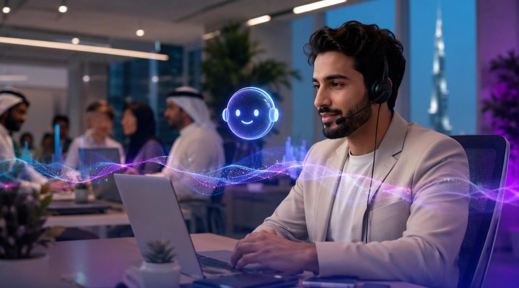 Best Agentic AI for enterprise concept illustration in Eva AI brand style